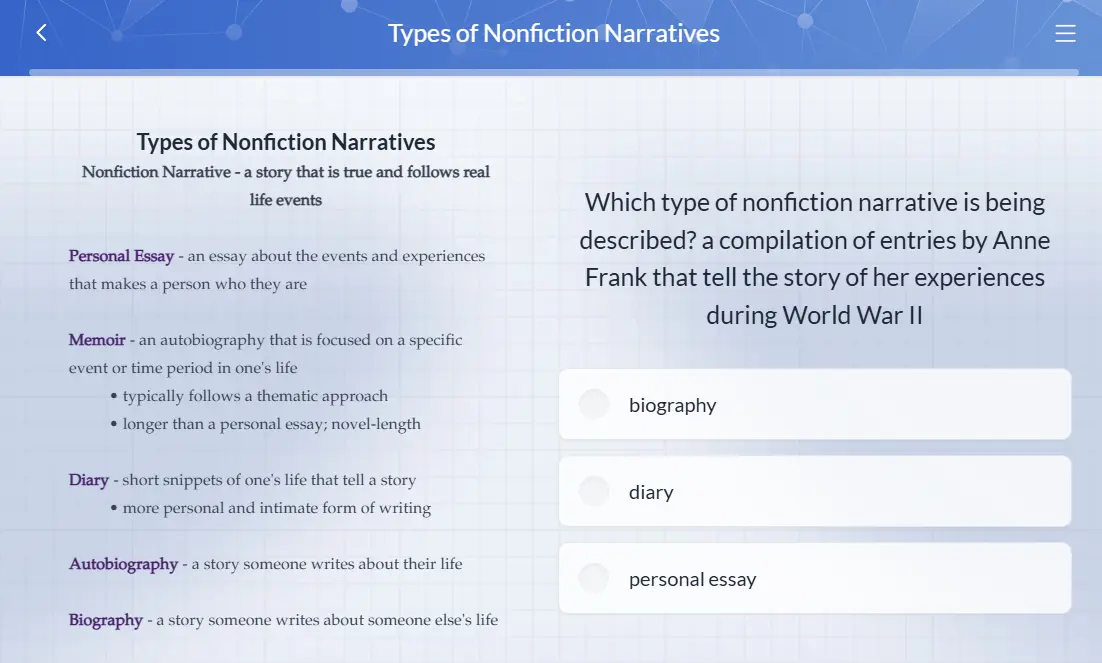 pratice_problems_nonfiction_narratives 9th grade English
