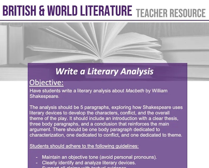 English IV parent guide