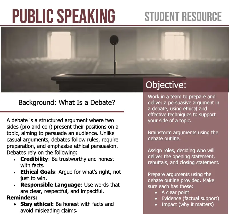 public speaking for kids