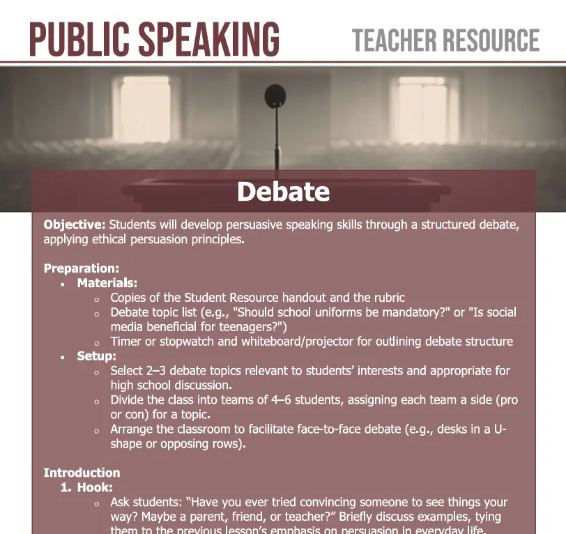 public speaking practice