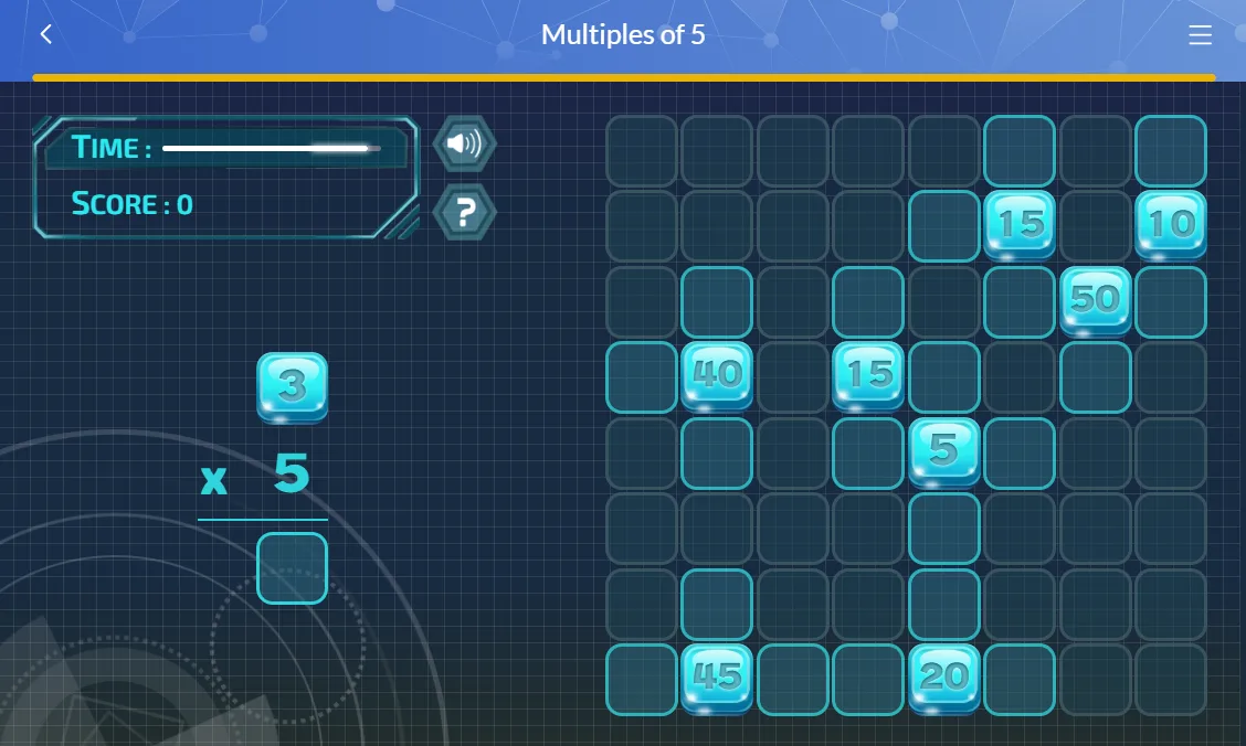 memory_drills_multiples_of_five 3rd grade math games